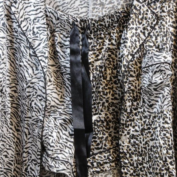 BB Dakota by Steve Madden Zebra Print Satin Finish Sleep Set Women's Size Medium - Picture 3 of 8